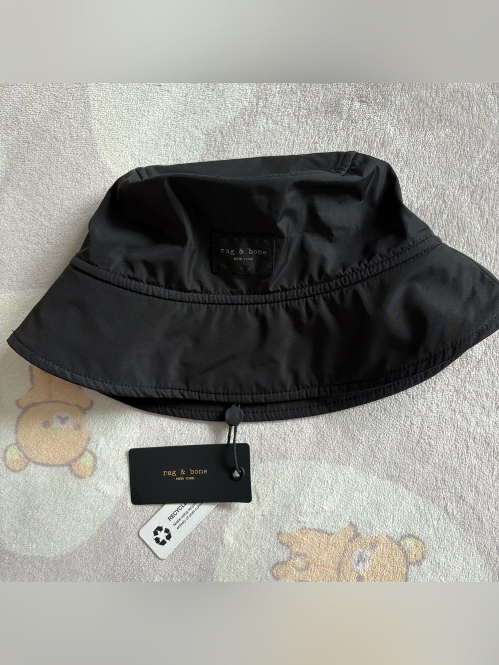 NEW Lightweight rag & bone Black Addison Bucket Hat Simple